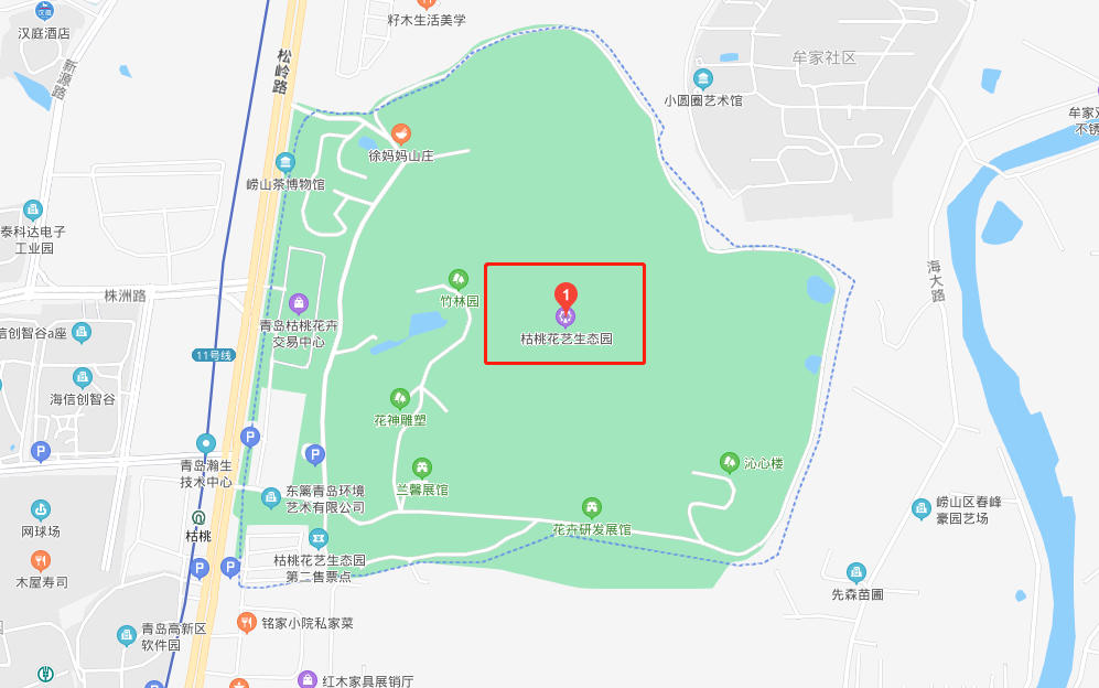 青岛北岭山地图图片